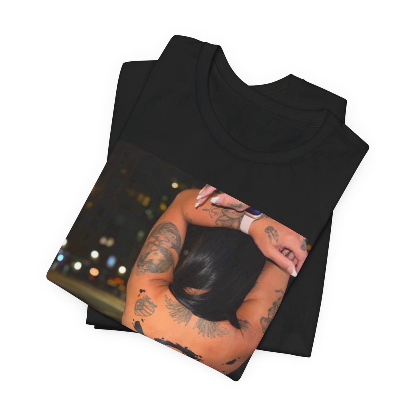 Graphic Photo Back Tattoo T‑Shirt — Urban Nightlife Streetwear Tee