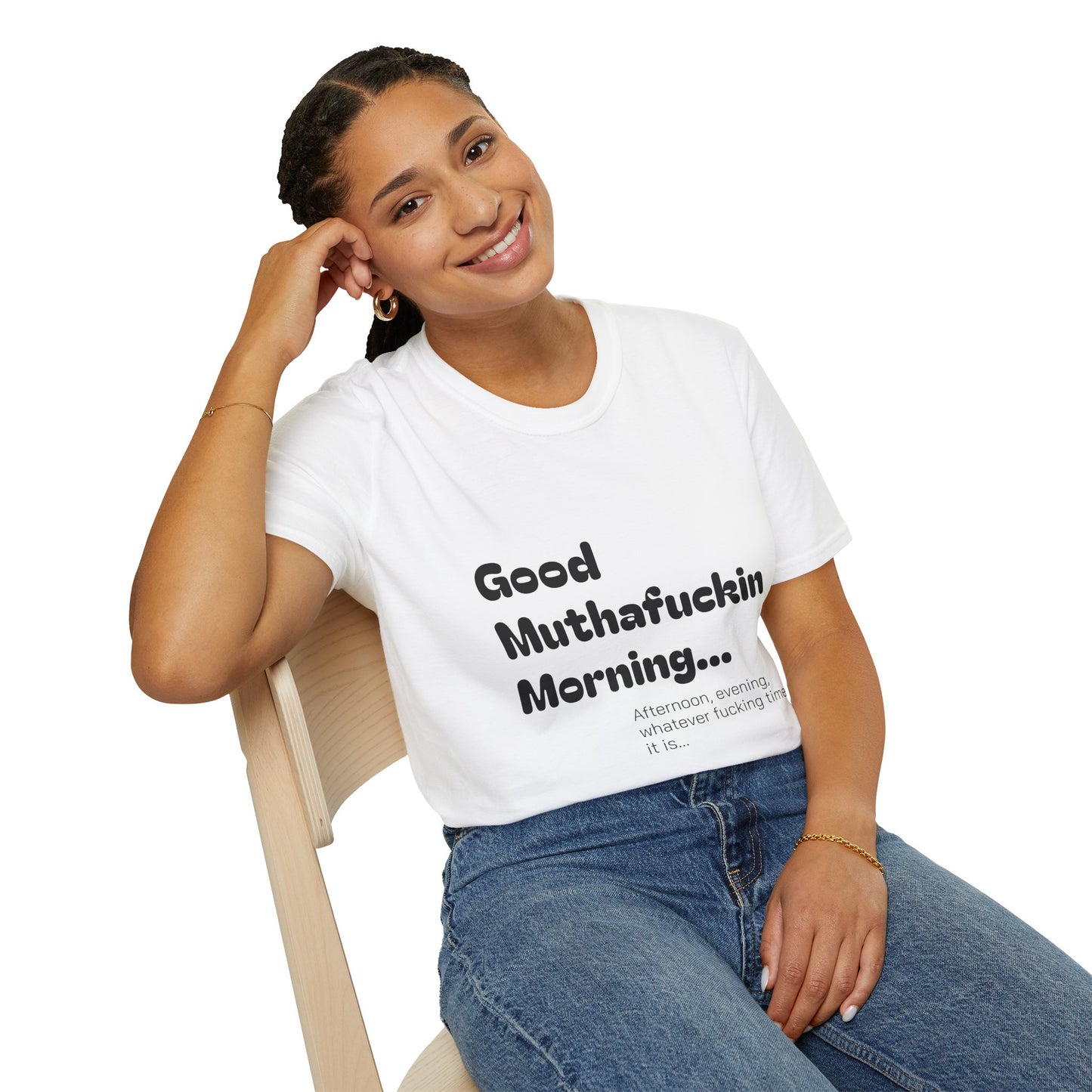 Good Muthafuckin Morning T-Shirt — 'Need Coffee to Be Awake'