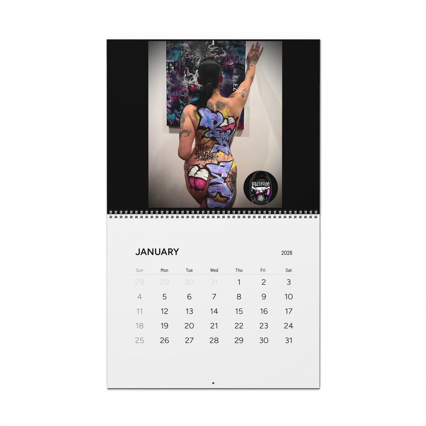 2026 Urban Art Wall Calendar — Graffiti Bodypaint Photography Calendar
